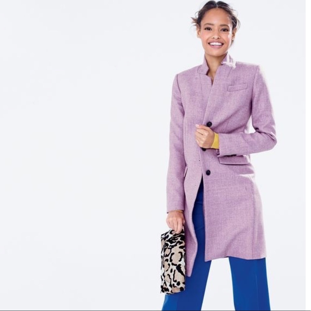 J Crew Regent Topcoat Heather Lavender 8 Gorgeous - Picture 2 of 9